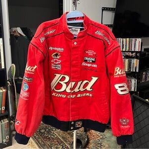 VINTAGE Chase Authentics Budweiser Dale Jr. Racing Jacket